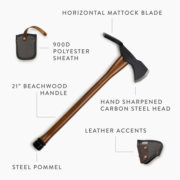 Barebones Pulaski Axe and Waxed Canvas Sheath