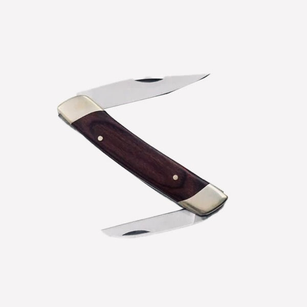 Barebones NoBox Whittling Knife - Double Blade (Natural Wood)