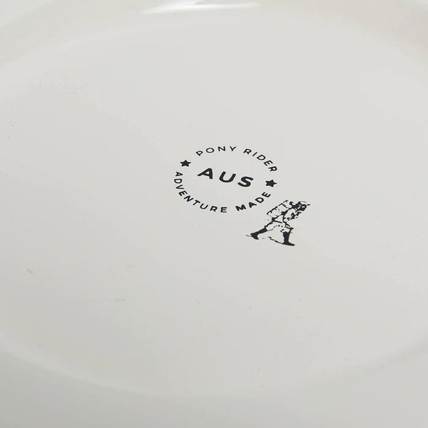 Pony Rider Adventure Made Plate Vintage White