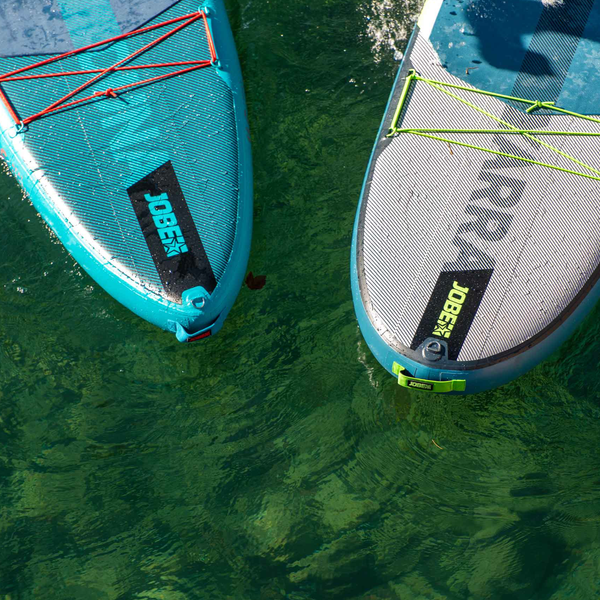 Close up photo of the Jarra and Duna boards together on the sea