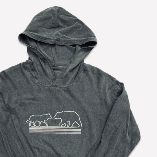 Wolf Bear Collective Traveller Hooded Long Sleeve