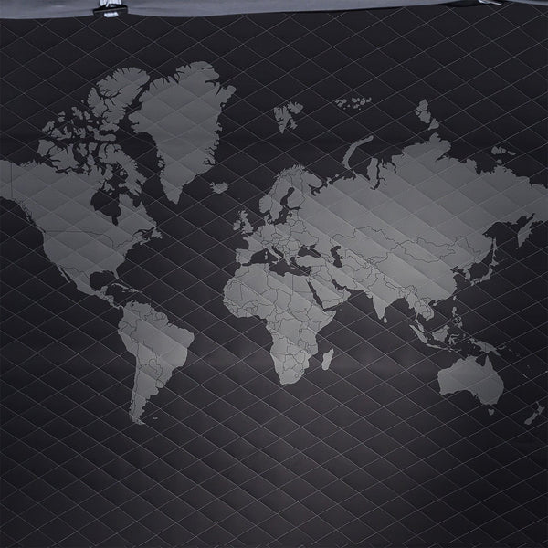 Quilted world-map interior lining of the iKamper Skycamp 4.0