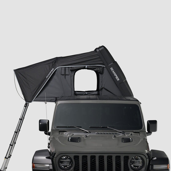 iKamper Skycamp 4.0 Duo from the front showing the large door and window