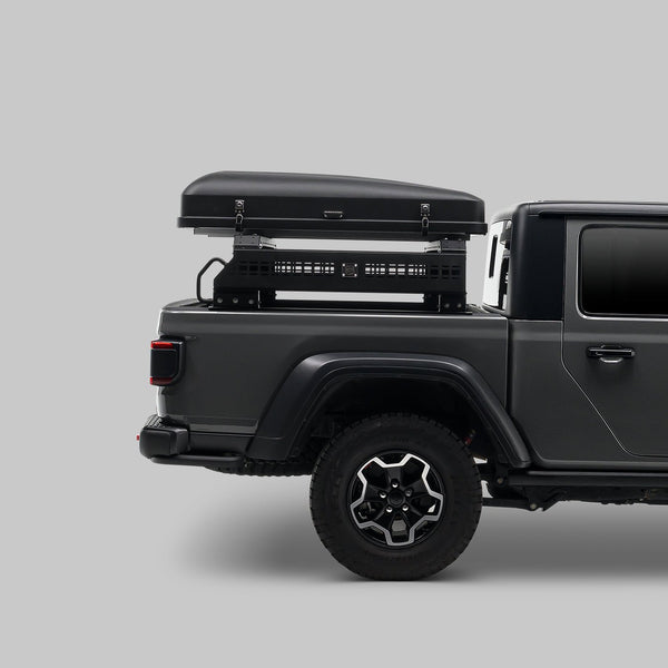 iKamper Skycamp 4.0 Duo closed, side profile on a Jeep Gladiator