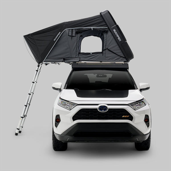 iKamper Skycamp 4.0 Trio from the front showing the large door and window