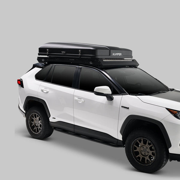 iKamper Skycamp 4.0 Trio closed, side profile on a Toyota RAV4