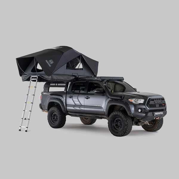 iKamper X-Cover 3.0 set up on a Toyota Tacoma, front three-quarter view
