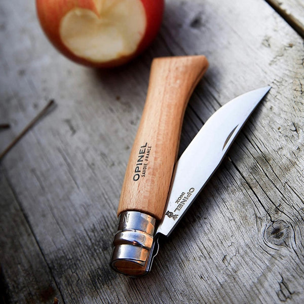Opinel N°08 Stainless Steel Folding Knife with Sheath